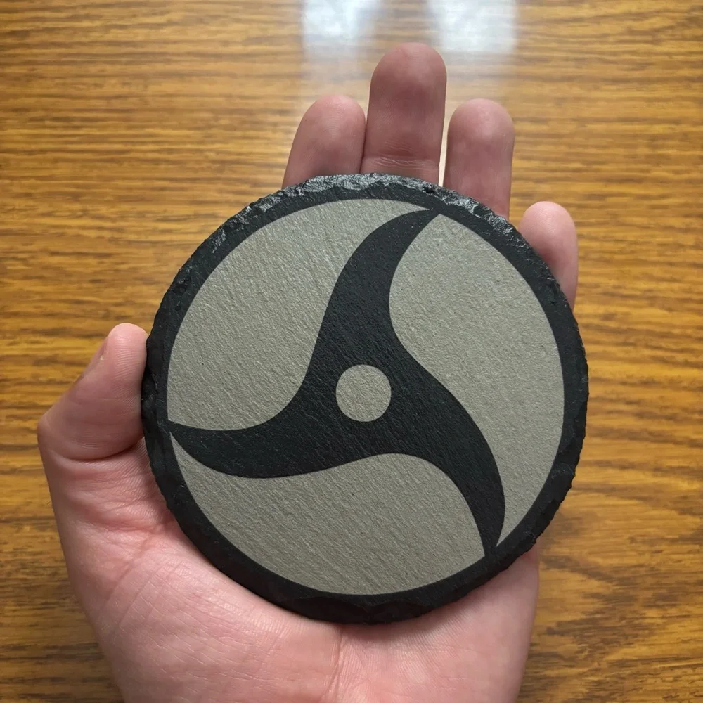 Naruto Itachi Mangekyou Sharingan Laser Engraved Slate Coaster
